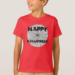 T-shirt O Dia das Bruxas feliz na Web de aranha caçoa o T