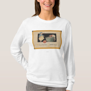 T-shirt O Dia das Bruxas GreetingBobbing para maçãs