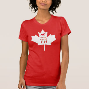 T-shirt O dia de Canadá MANTEM o EH CALMO