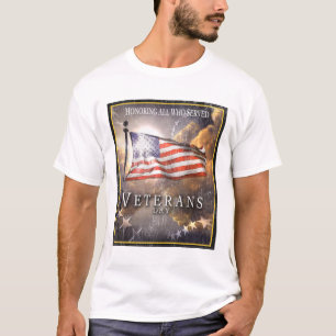 T-shirt O dia de veterano - recordando nossos veteranos