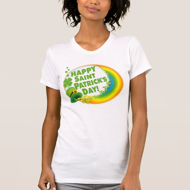 T-shirt O dia feliz de Patrick de santo (Frente)