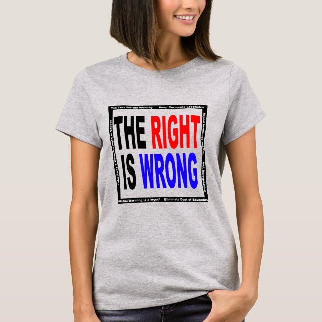 T-shirt O direito é errado (Frente)