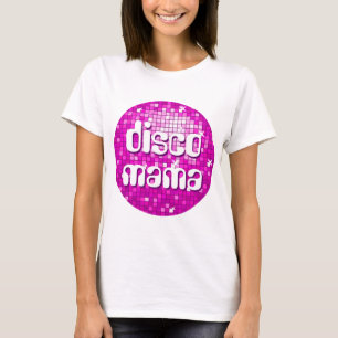 T-shirt O disco telha o rosa do "mama" Hane disco Nano