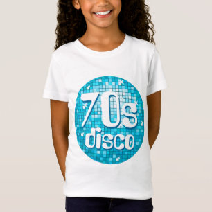 T-shirt O disco telha os anos 70 azuis as meninas de Disco