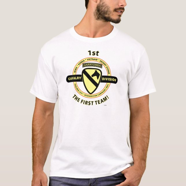 T-shirt ø DIVISÃO da CAVALARIA "A PRIMEIRA EQUIPE " (Frente)