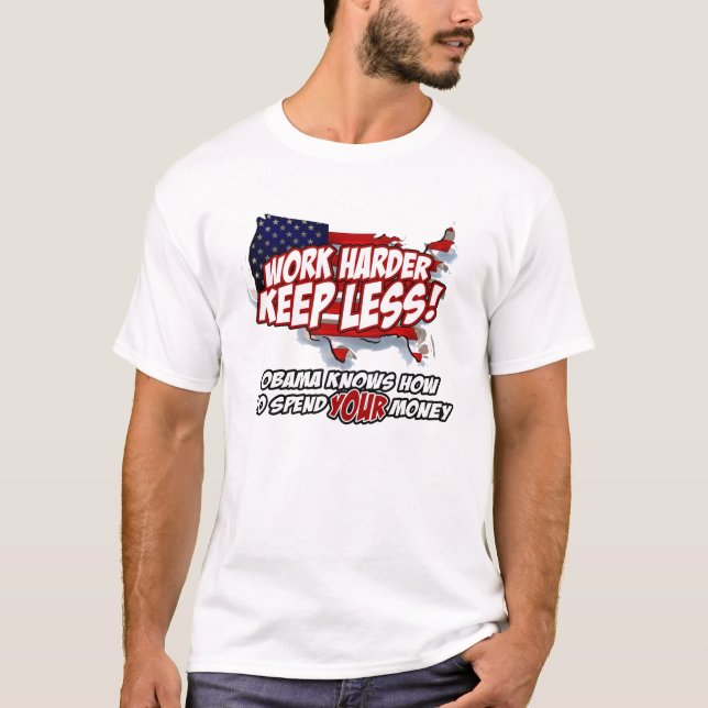 T-shirt o duro do trabalho… mantem menos! (Frente)