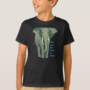 T-shirt O elefante africano caçoa Hanes Tagless
