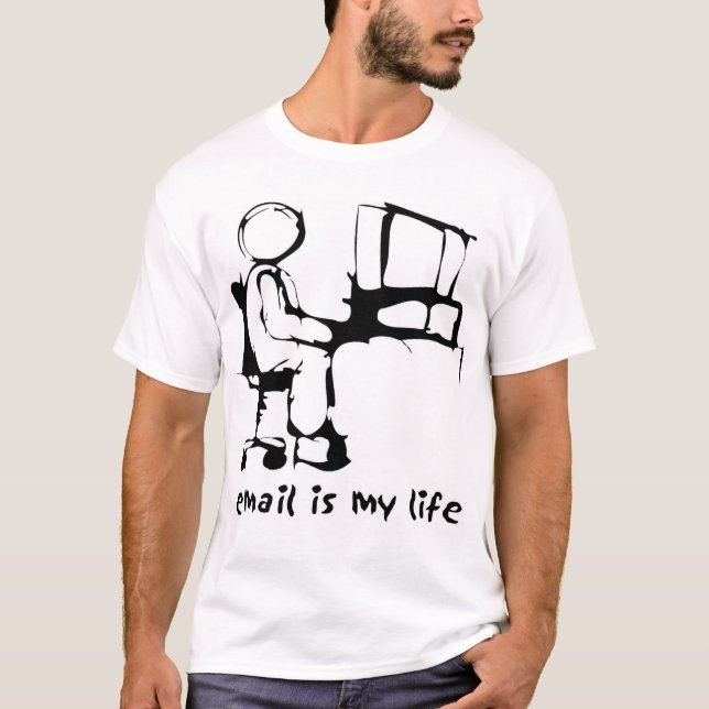 T-shirt o email é minha vida (Frente)