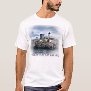 T-shirt O farol "Nubble" York, Maine, fotografa