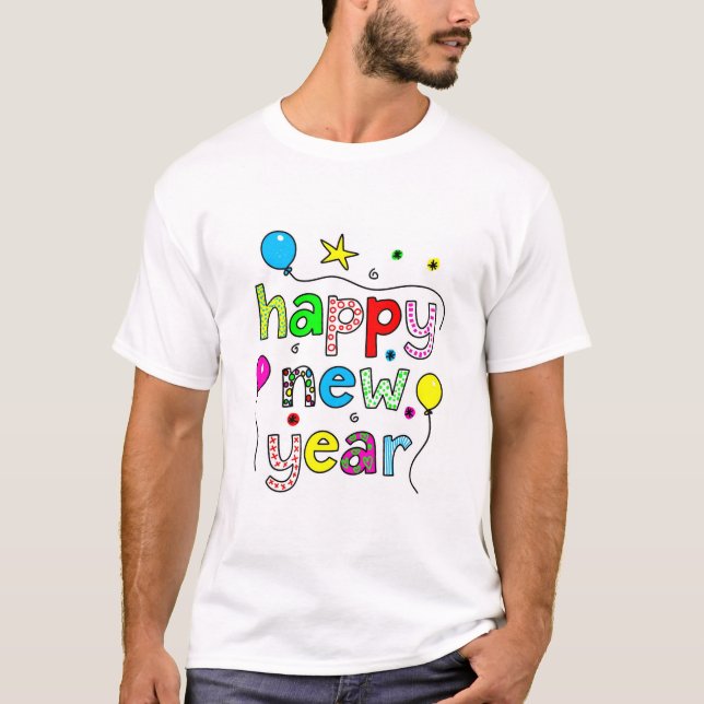 T-shirt O feliz ano novo (Frente)