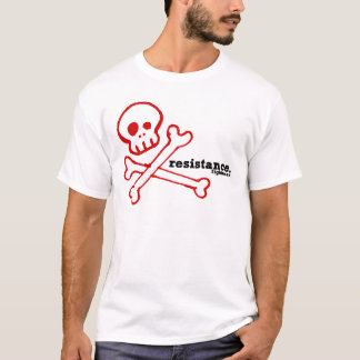 T-shirt O fightwear da resistência desossa o branco