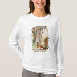 T-shirt O Fox e as uvas, ilustração para