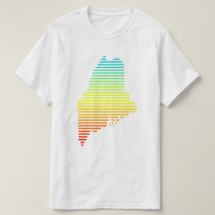 T-shirt o frio de maine desvanece-se