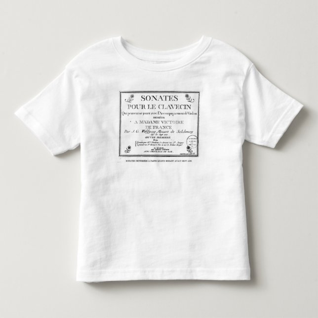 T-shirt O frontispício para 'Sonates derrama le clavecin' (Frente)