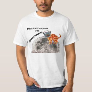 T-shirt O gato da pizza conquista o Meowwwwn