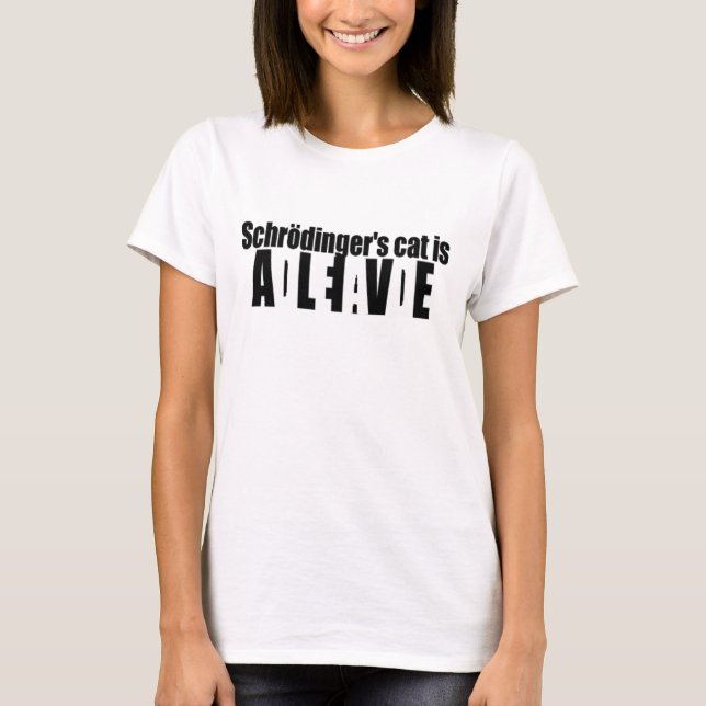 T-shirt O gato de Schrödinger (Frente)