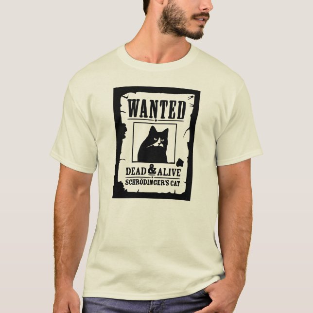 T-shirt O gato de Schrodinger (Frente)