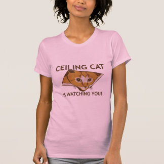 T-shirt O gato do teto está olhando-o! - Personalizado