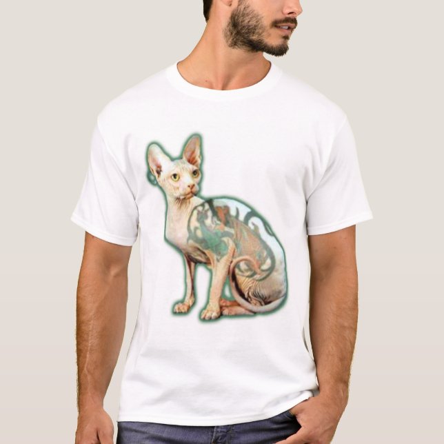 T-shirt O gato o mais fresco (Frente)