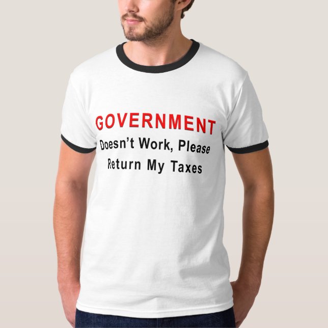 T-shirt O governo não trabalha (Frente)