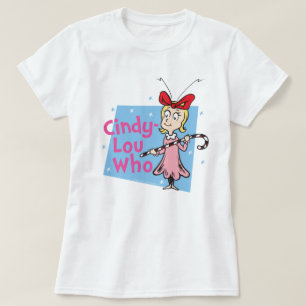 T-shirt O Grinch Cindy-Lou Quem - Bengala de Natal