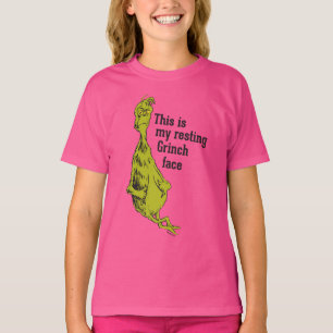 T-shirt O Grinch   Rosto Engraçado do Grinch Relaxado