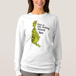 T-shirt O Grinch Rosto Engraçado do Grinch Relaxado