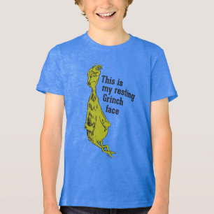 T-shirt O Grinch Rosto Engraçado do Grinch Relaxado