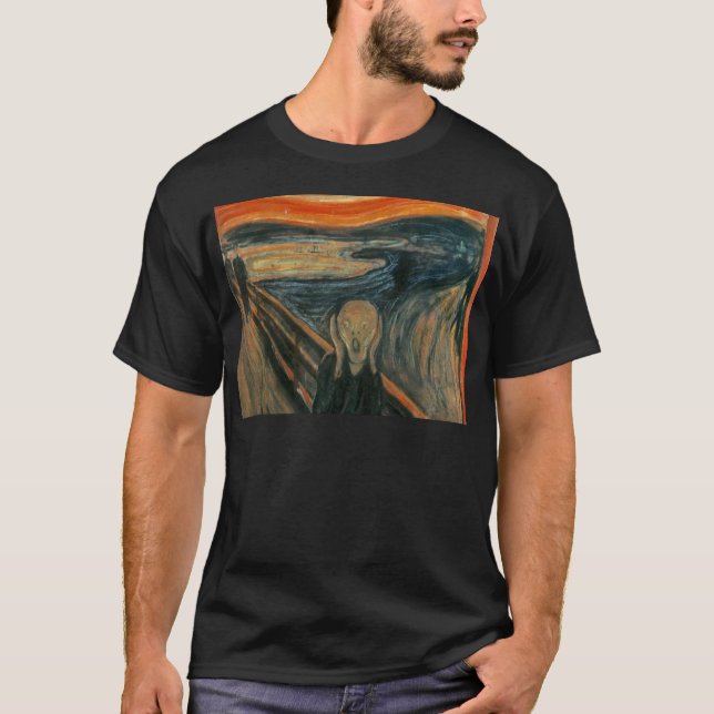 T-shirt O gritar - Edvard Munch. Arte finala da pintura (Frente)