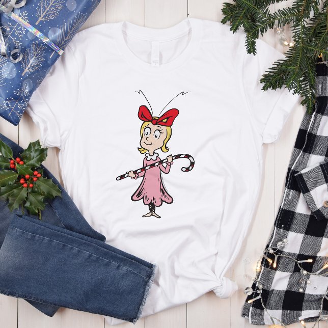T-shirt O Grpolegadas | Cindy-Lou Who - Holding Candy Cane (Criador carregado)
