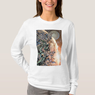 T-shirt O grupo e a lua os mais pretos da noite