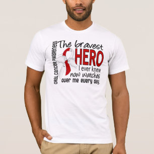 T-shirt O herói o mais bravo eu conheci nunca o cancer