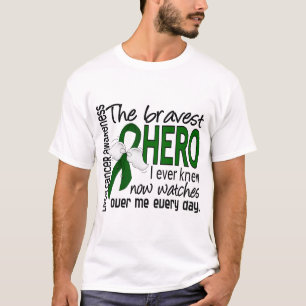T-shirt O herói o mais bravo eu conheci nunca o câncer d