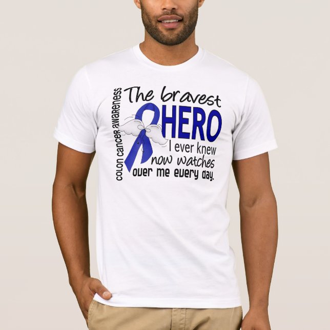 T-shirt O herói o mais bravo eu conheci nunca o cancro do (Frente)