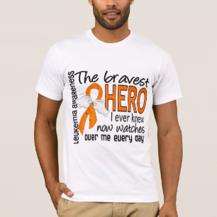 T-shirt O herói o mais bravo eu soube nunca a leucemia