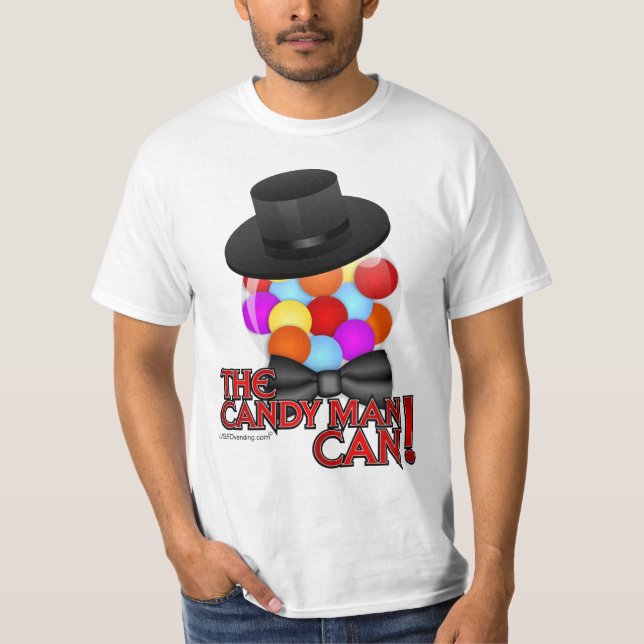 T-shirt O homem de doces pode - máquina elegante de (Frente)