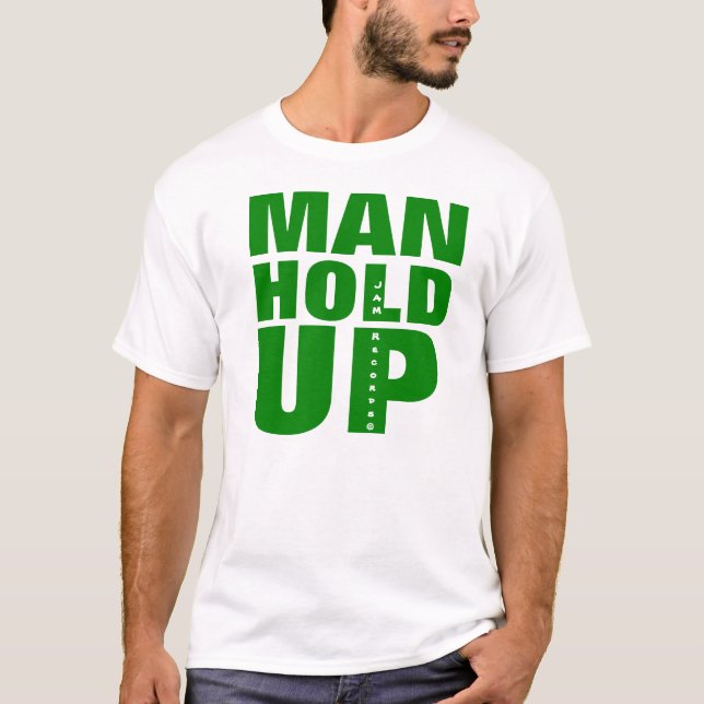 T-shirt O homem sustenta (Frente)