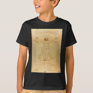 T-shirt O Homem Vitruviano de Da Vinci