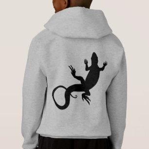 T-shirt O Hoodie do lagarto do miúdo caçoa a jaqueta
