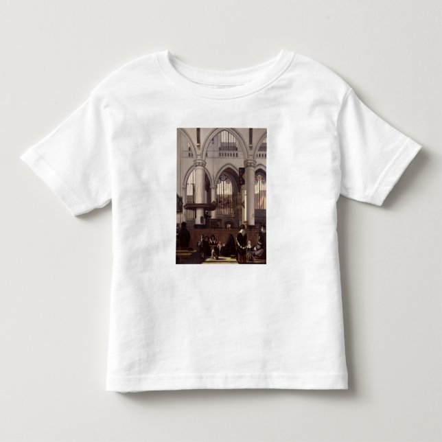 T-shirt O interior de Oude Kerk, Amsterdão, c.1660 (Frente)