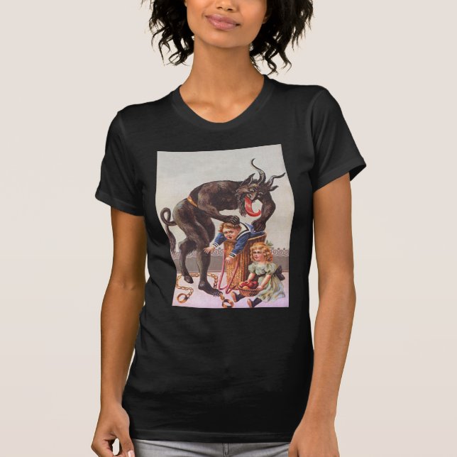 T-shirt O Krampus sequestrando crianças (Frente)