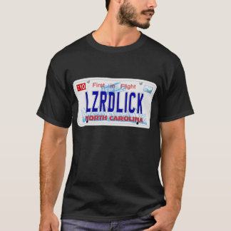 T-shirt O lagarto lambe - a placa do NC