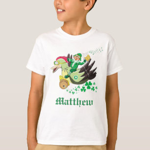 T-shirt O Leprechaun de St Patrick engraçado personalizad