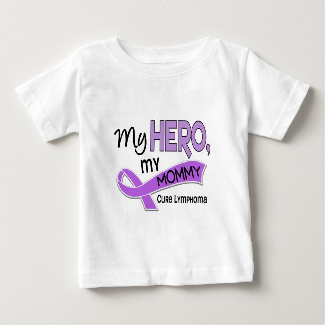 T-shirt O linfoma de Hodgkin MEU HERÓI MINHAS MAMÃES 42 (Frente)
