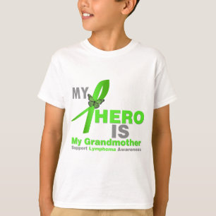 T-shirt O linfoma meu herói é minha avó