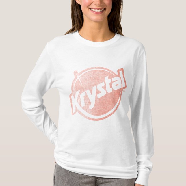T-shirt O logotipo de Krystal desvaneceu-se (Frente)