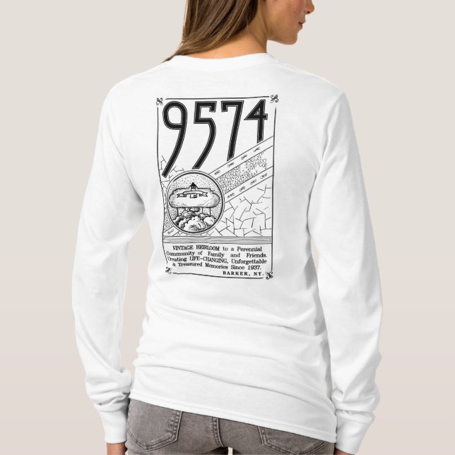 T-shirt O Longsleeve das mulheres (Verso)