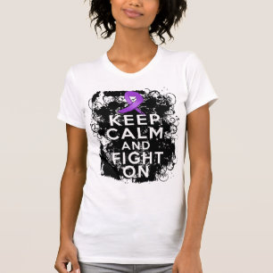 T-shirt O lúpus mantem a calma e luta-a sobre