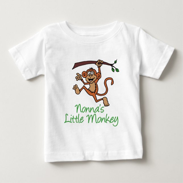 T-shirt O macaco pequeno de Nonna (Frente)