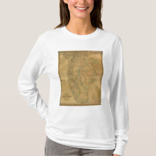 T-shirt O mapa de Bancroft dos estados pacíficos